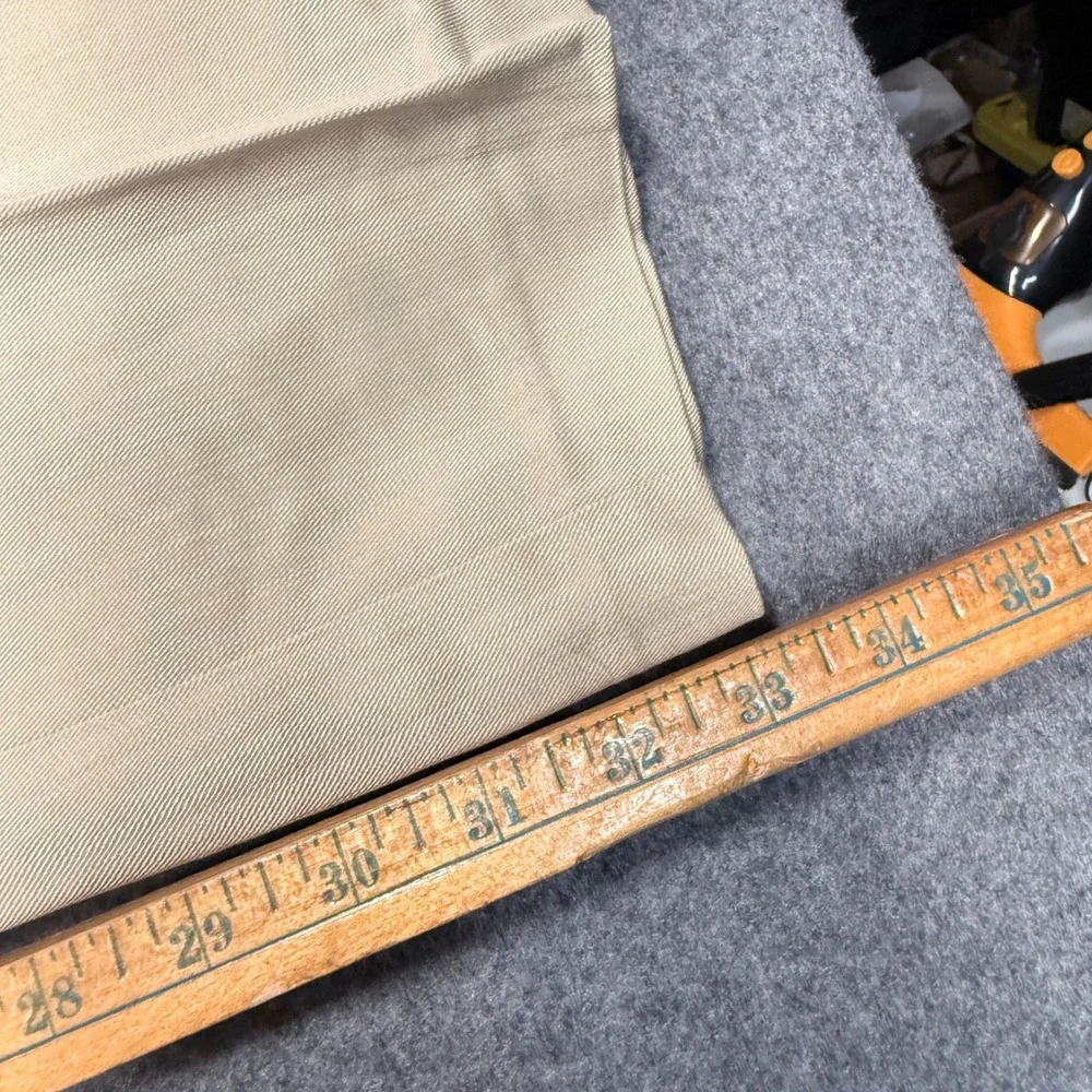 Tommy Bahama Mens Khaki Tencel Wool Blend Flat Front Trousers Pants 34x34